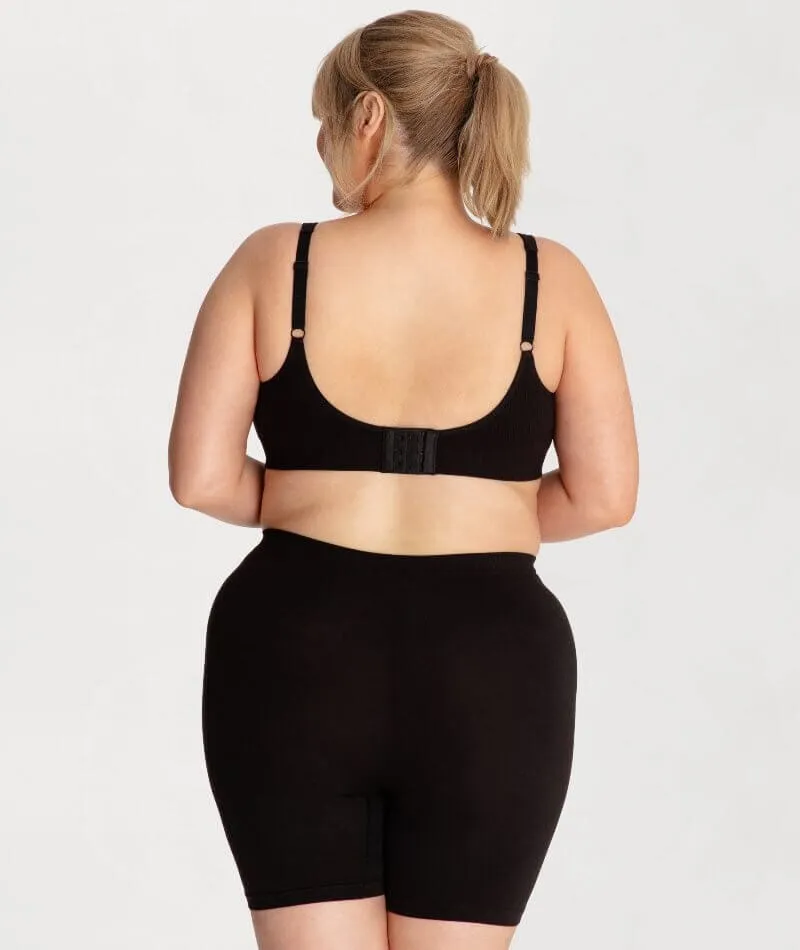 Underbliss Seamless Bamboo Blend Comfort Wire-free Bra 2 Pack - Black/Frappe