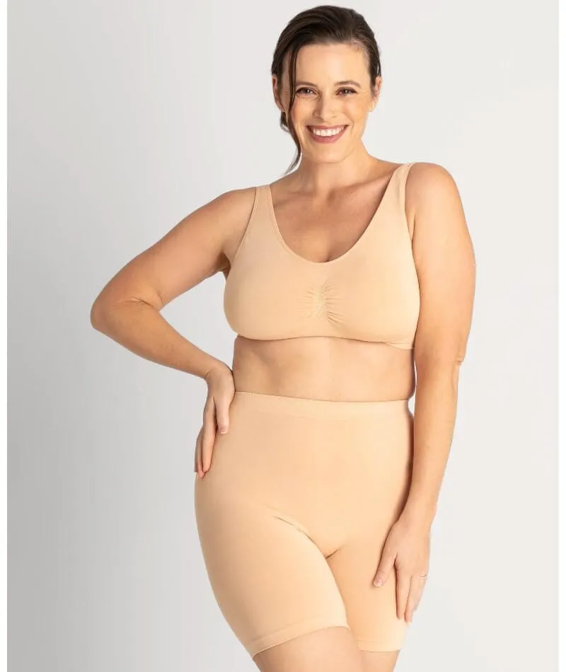 Underbliss Seamless Bamboo Blend Comfort Wire-free Bra 2 Pack - Black/Frappe