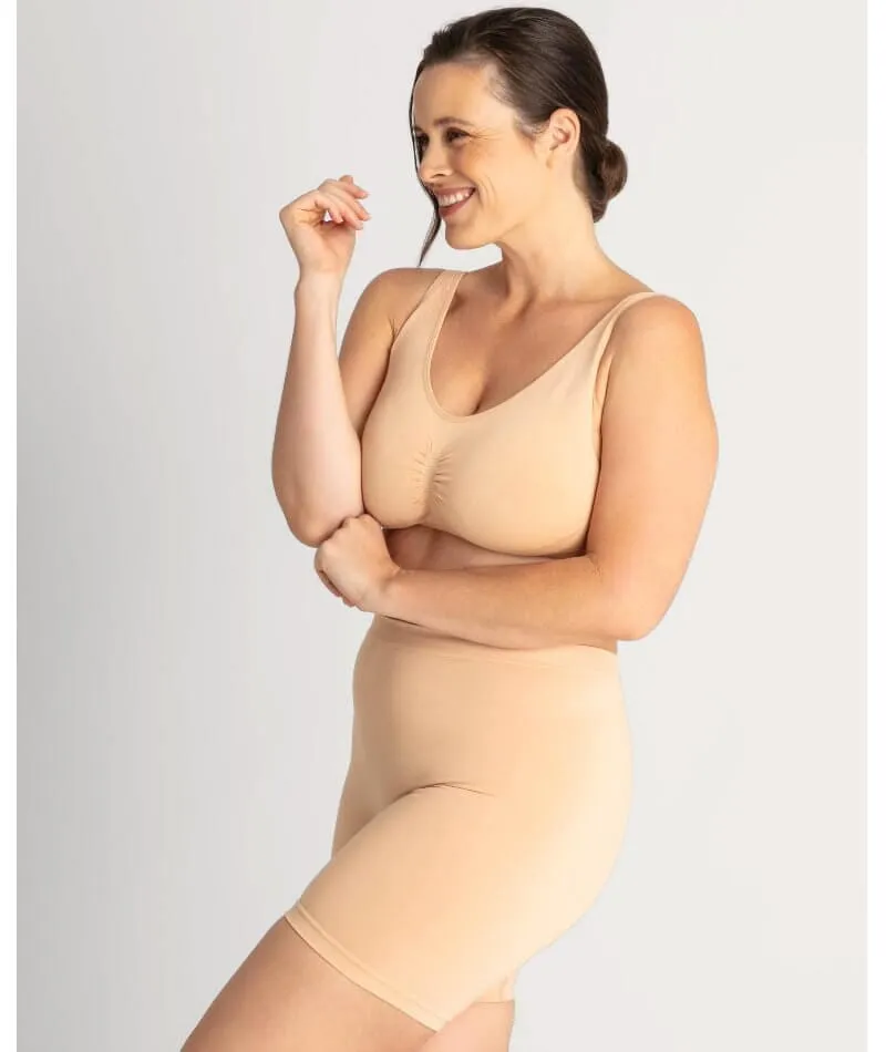 Underbliss Seamless Bamboo Blend Comfort Wire-free Bra 2 Pack - Black/Frappe