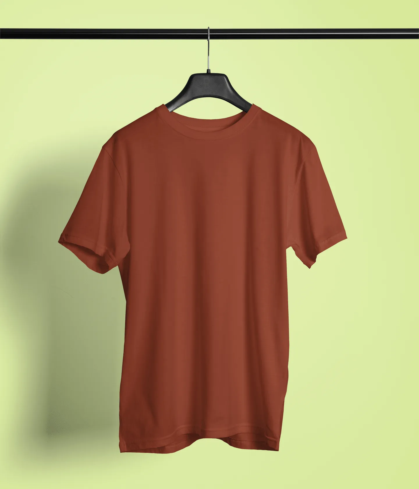 Unisex Regular Fit T-Shirt - Cotton, Bio-Washed (Brick Red)