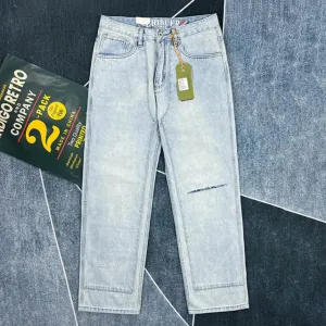 UrbanEase Herren Frühling Sommer Patchwork Stickerei Jeans