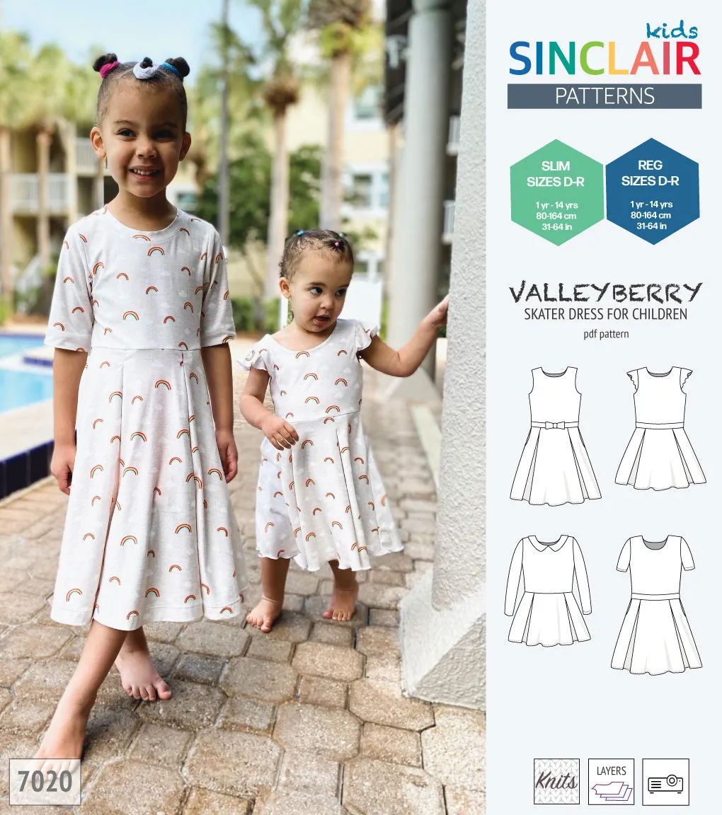 Valleyberry skater dress for children (PDF)