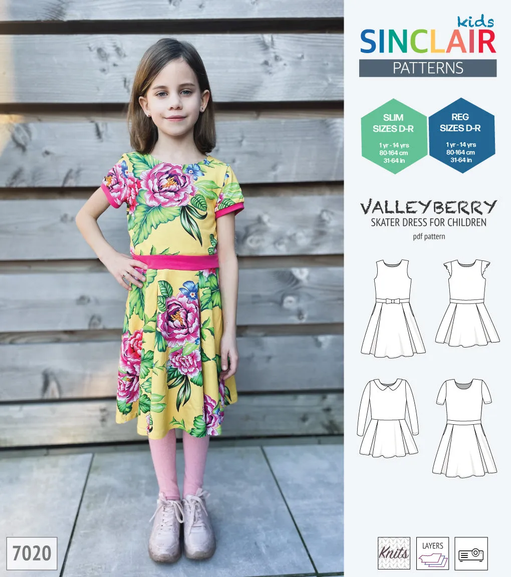 Valleyberry skater dress for children (PDF)