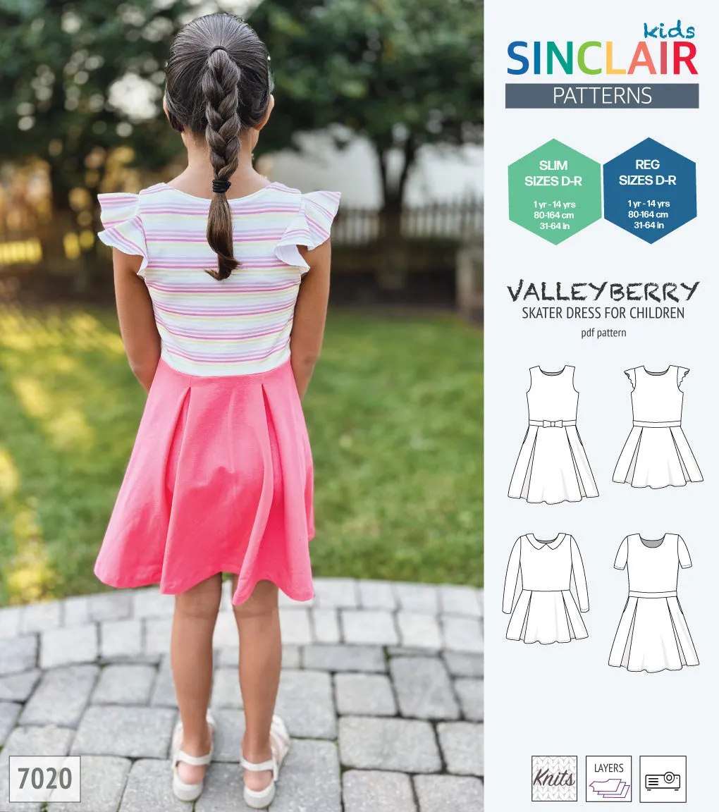 Valleyberry skater dress for children (PDF)