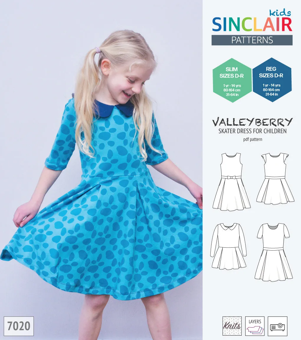 Valleyberry skater dress for children (PDF)
