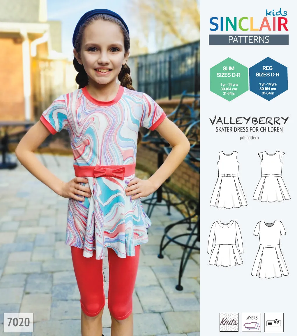 Valleyberry skater dress for children (PDF)