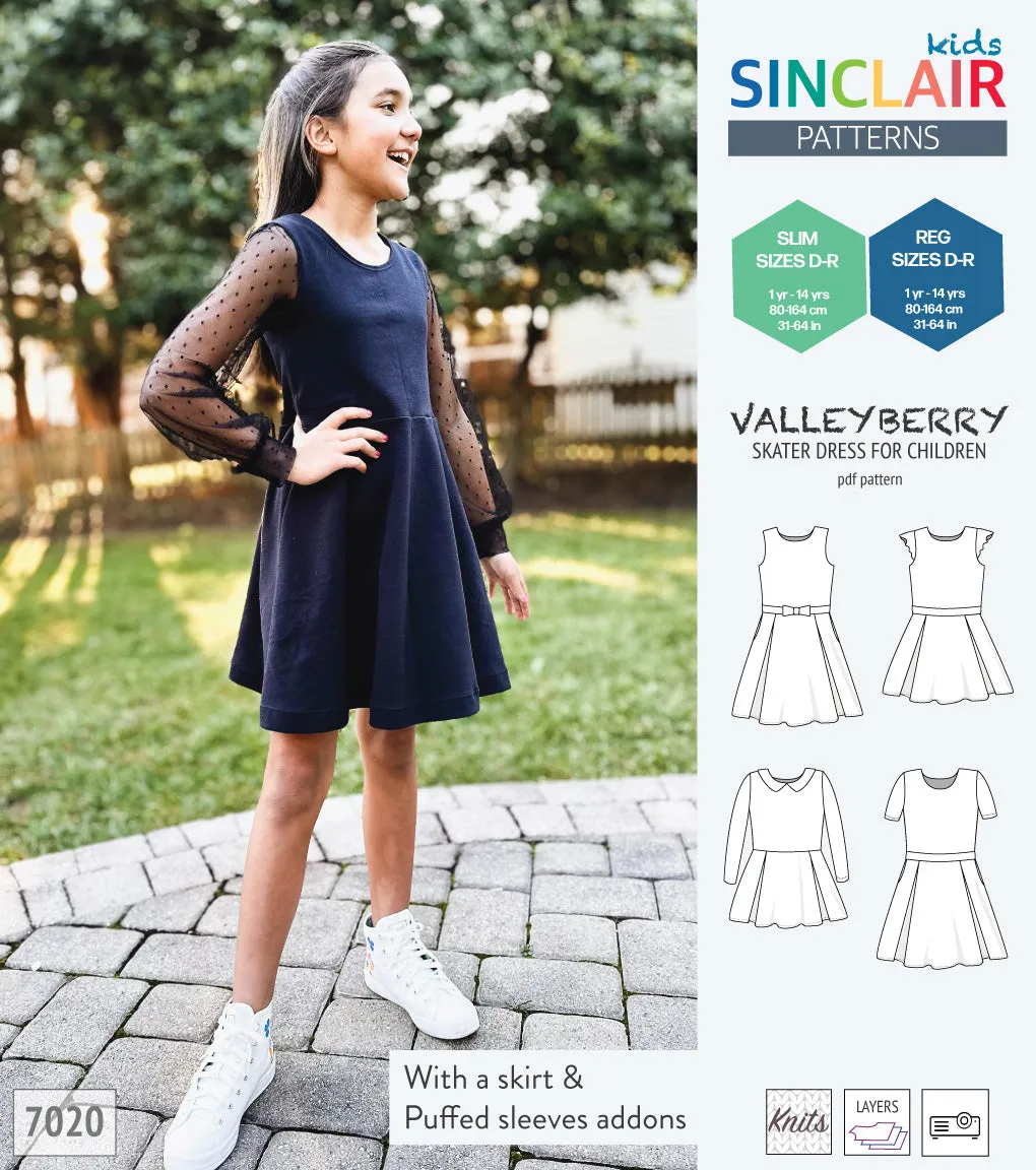 Valleyberry skater dress for children (PDF)