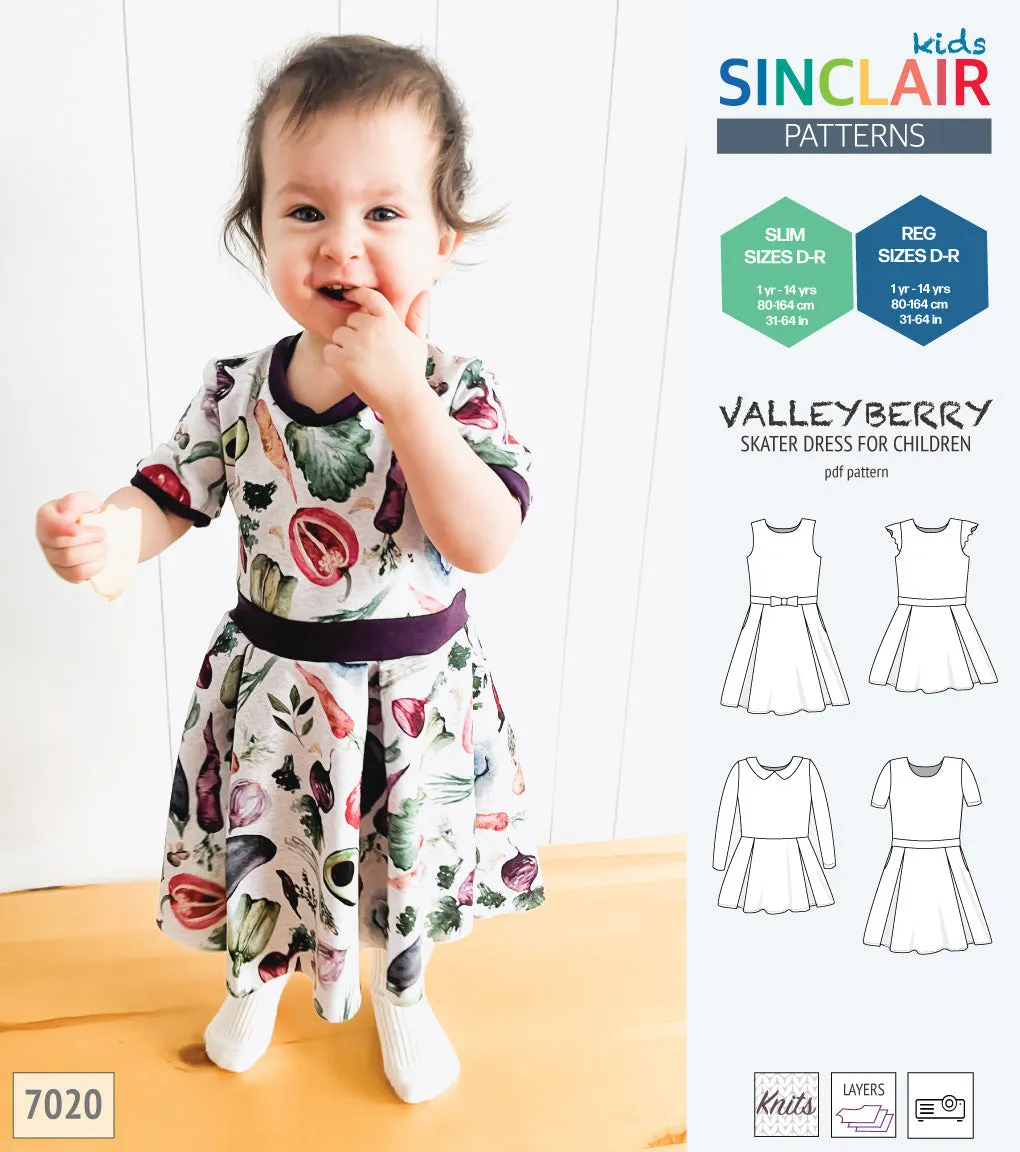 Valleyberry skater dress for children (PDF)