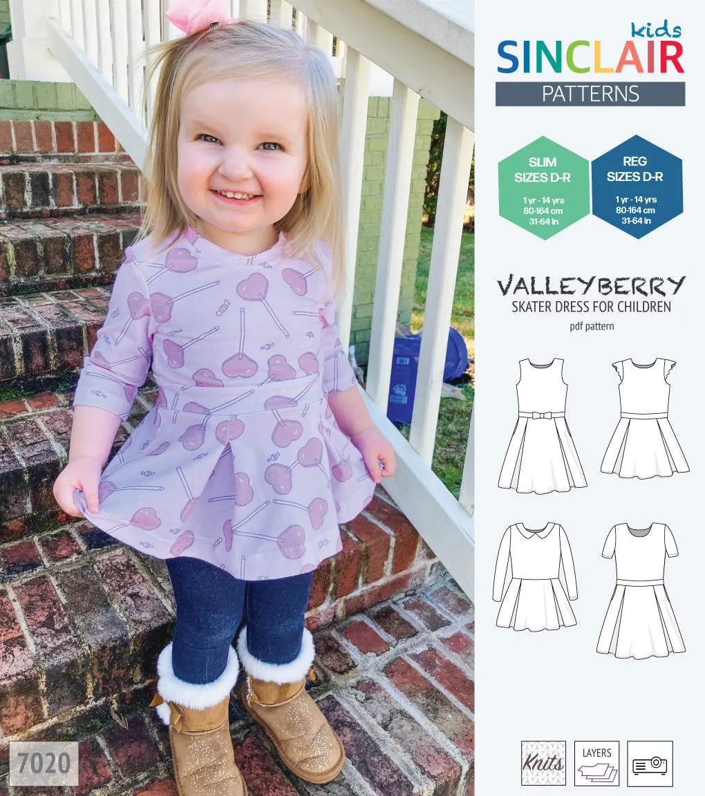 Valleyberry skater dress for children (PDF)