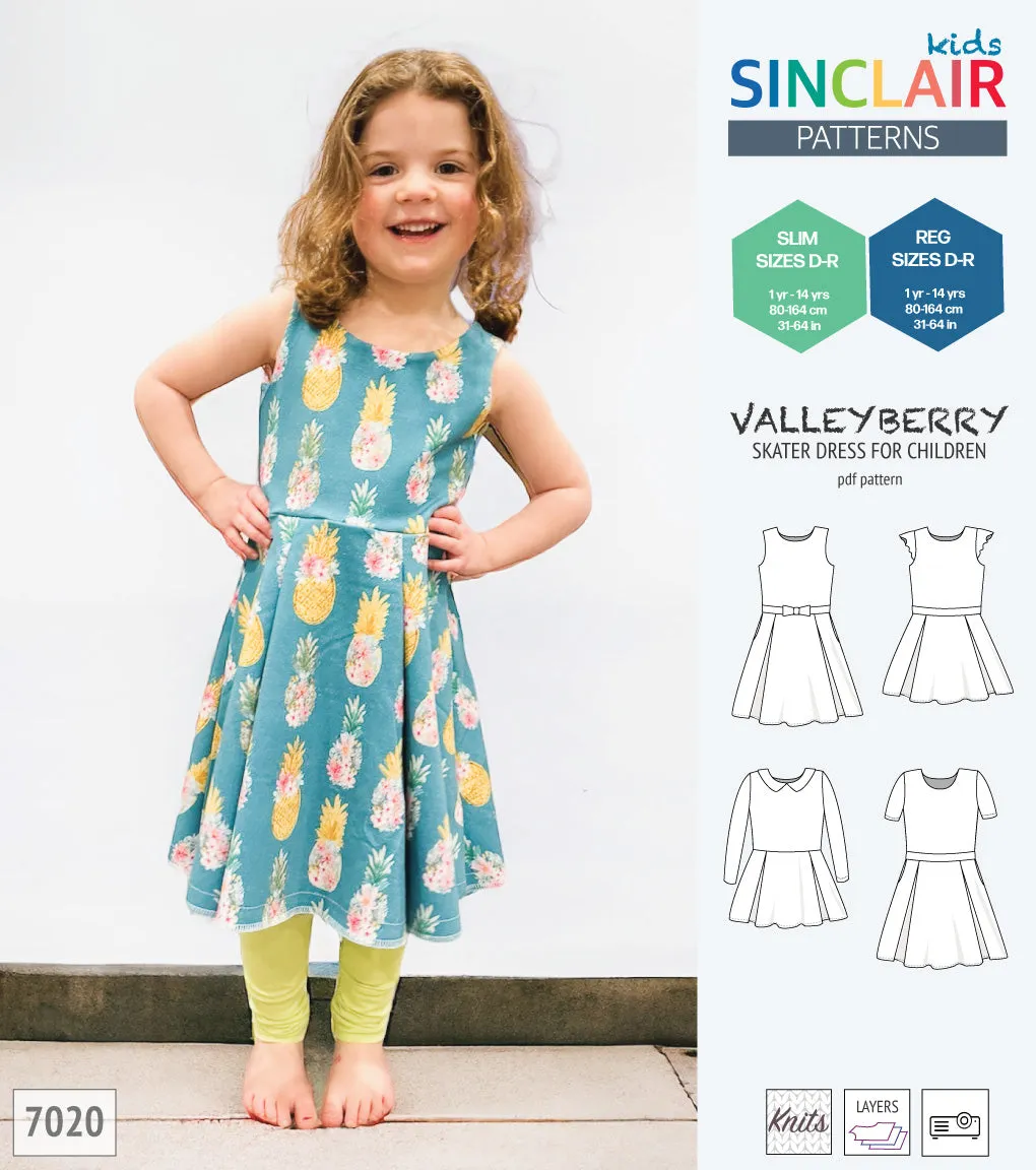 Valleyberry skater dress for children (PDF)