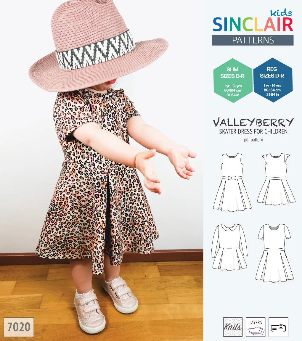 Valleyberry skater dress for children (PDF)