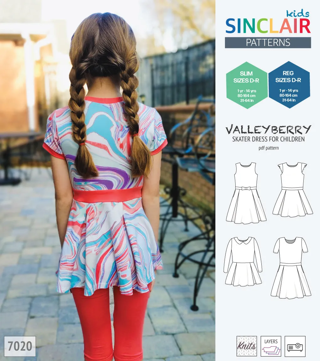 Valleyberry skater dress for children (PDF)