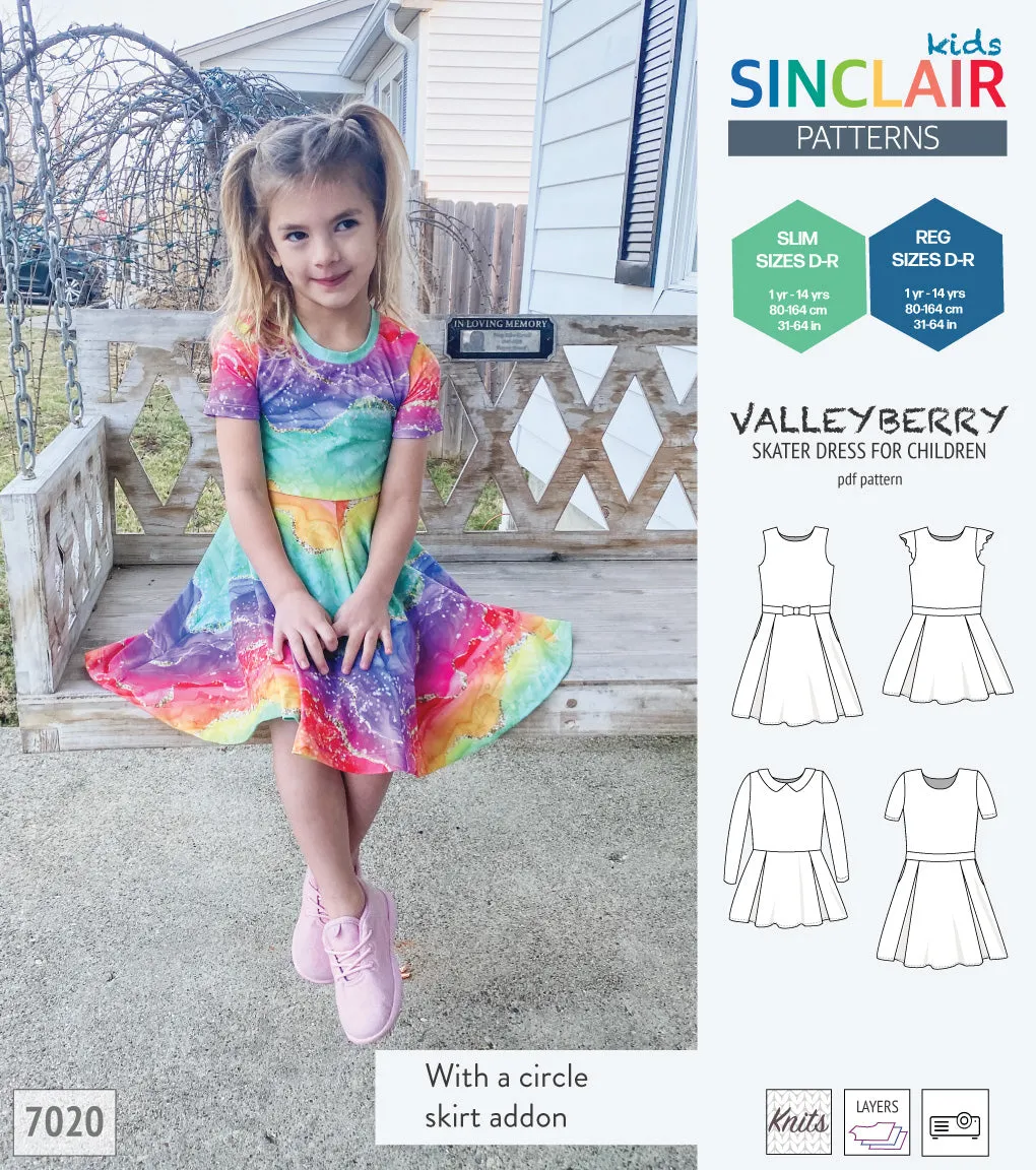 Valleyberry skater dress for children (PDF)