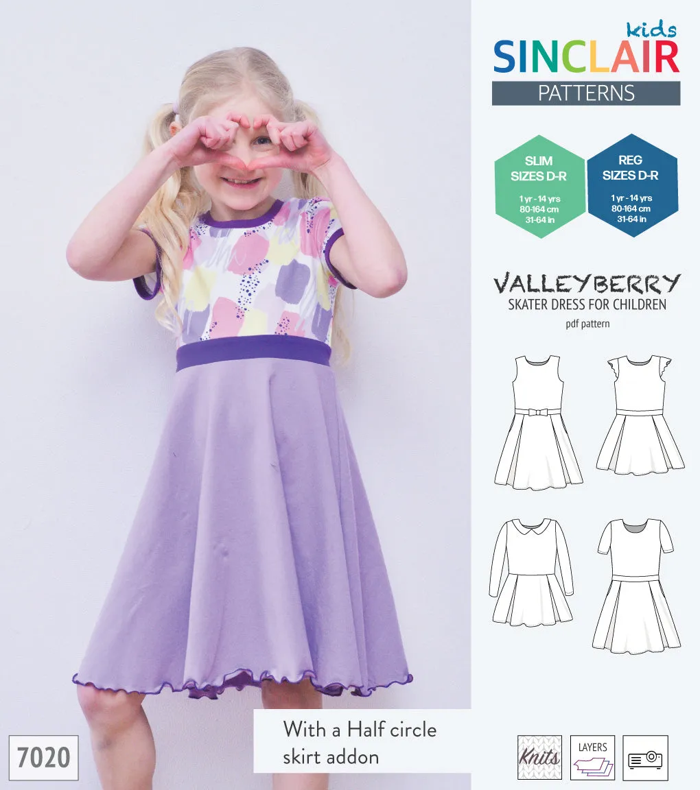 Valleyberry skater dress for children (PDF)