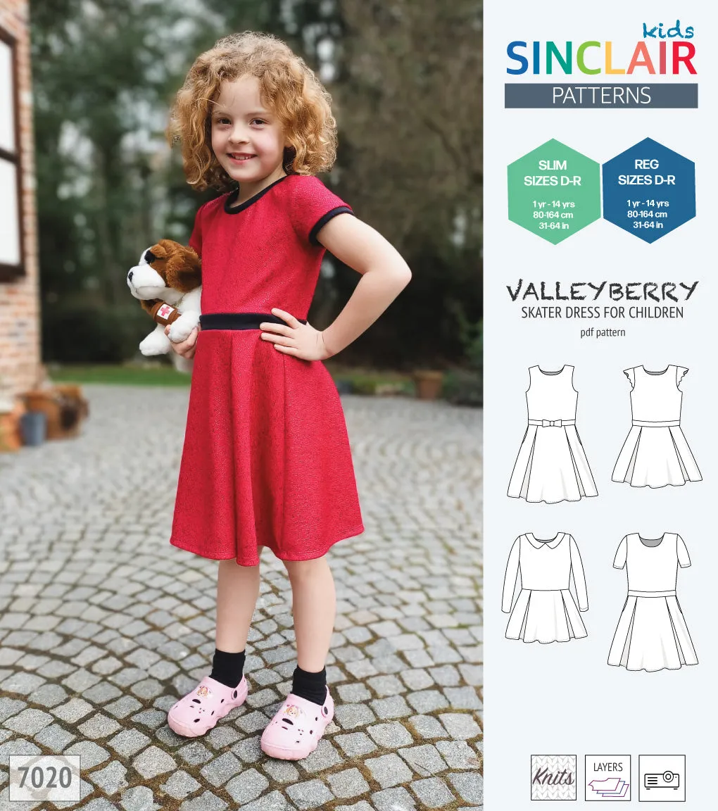 Valleyberry skater dress for children (PDF)