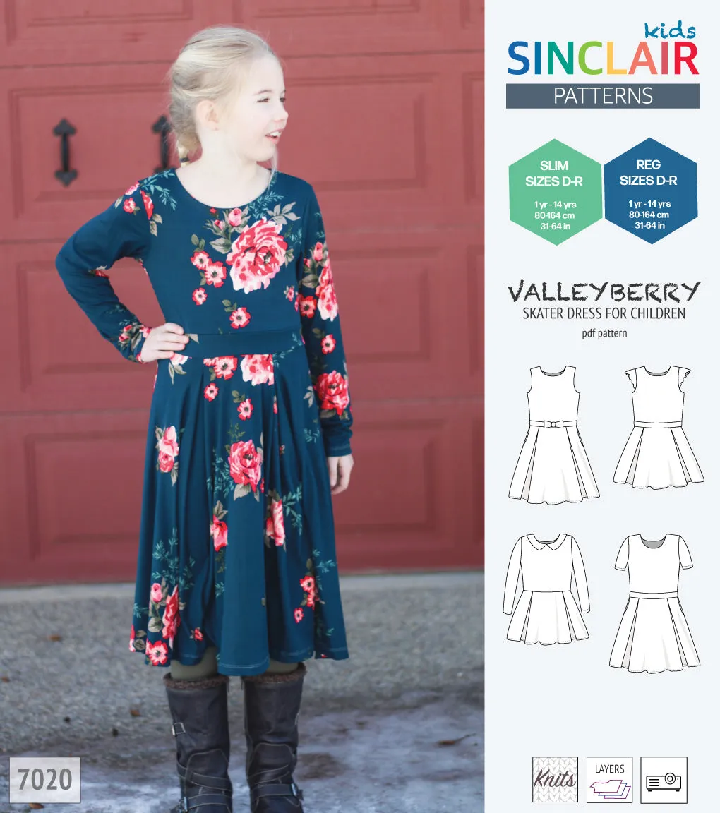 Valleyberry skater dress for children (PDF)