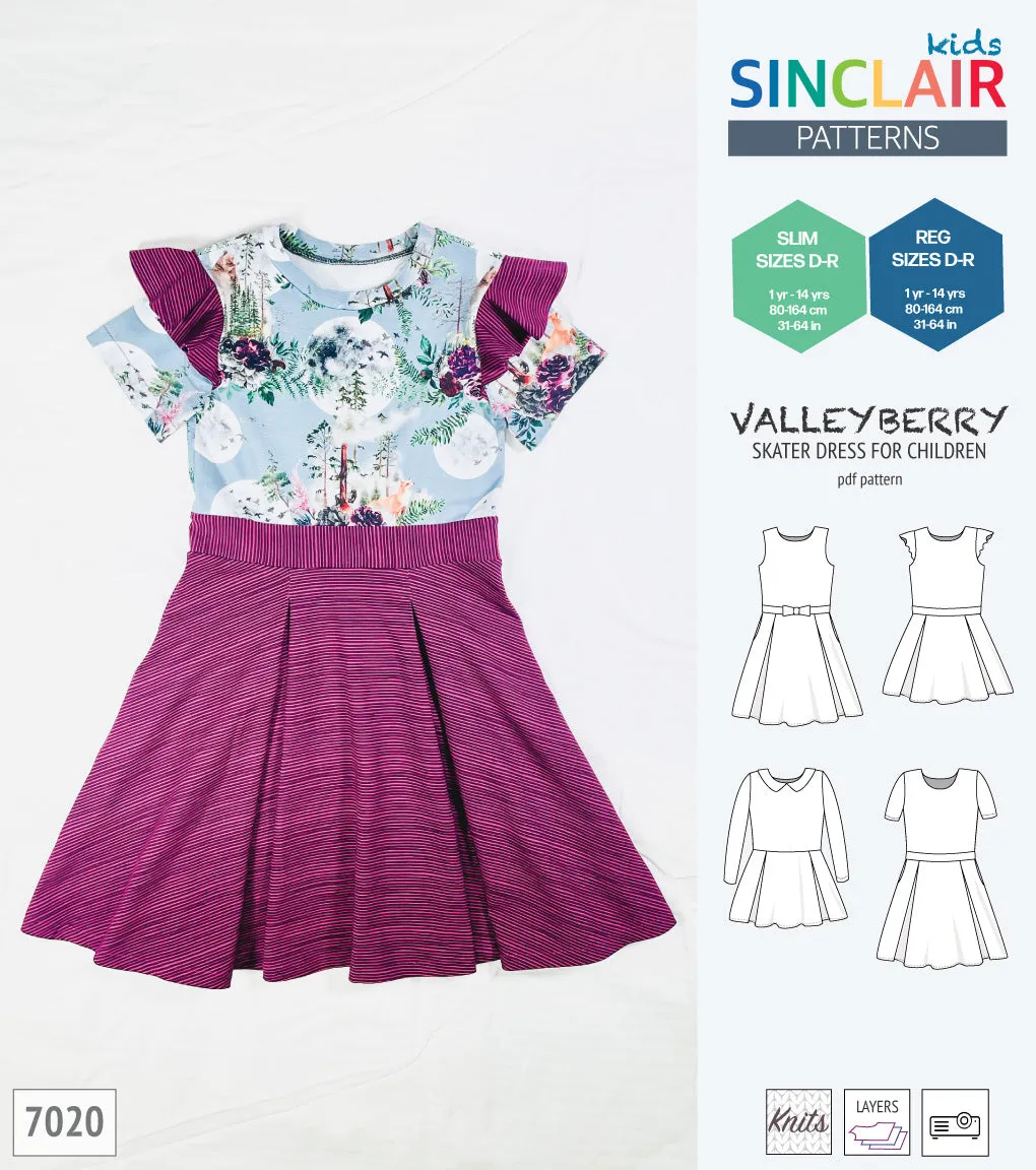 Valleyberry skater dress for children (PDF)
