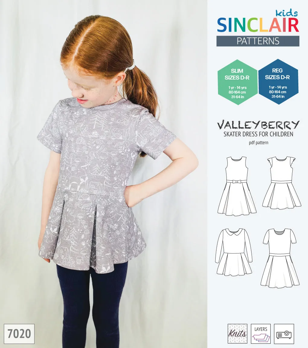 Valleyberry skater dress for children (PDF)