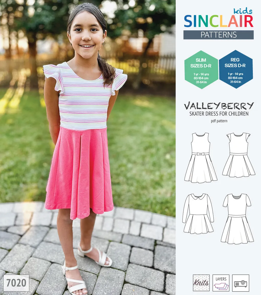 Valleyberry skater dress for children (PDF)