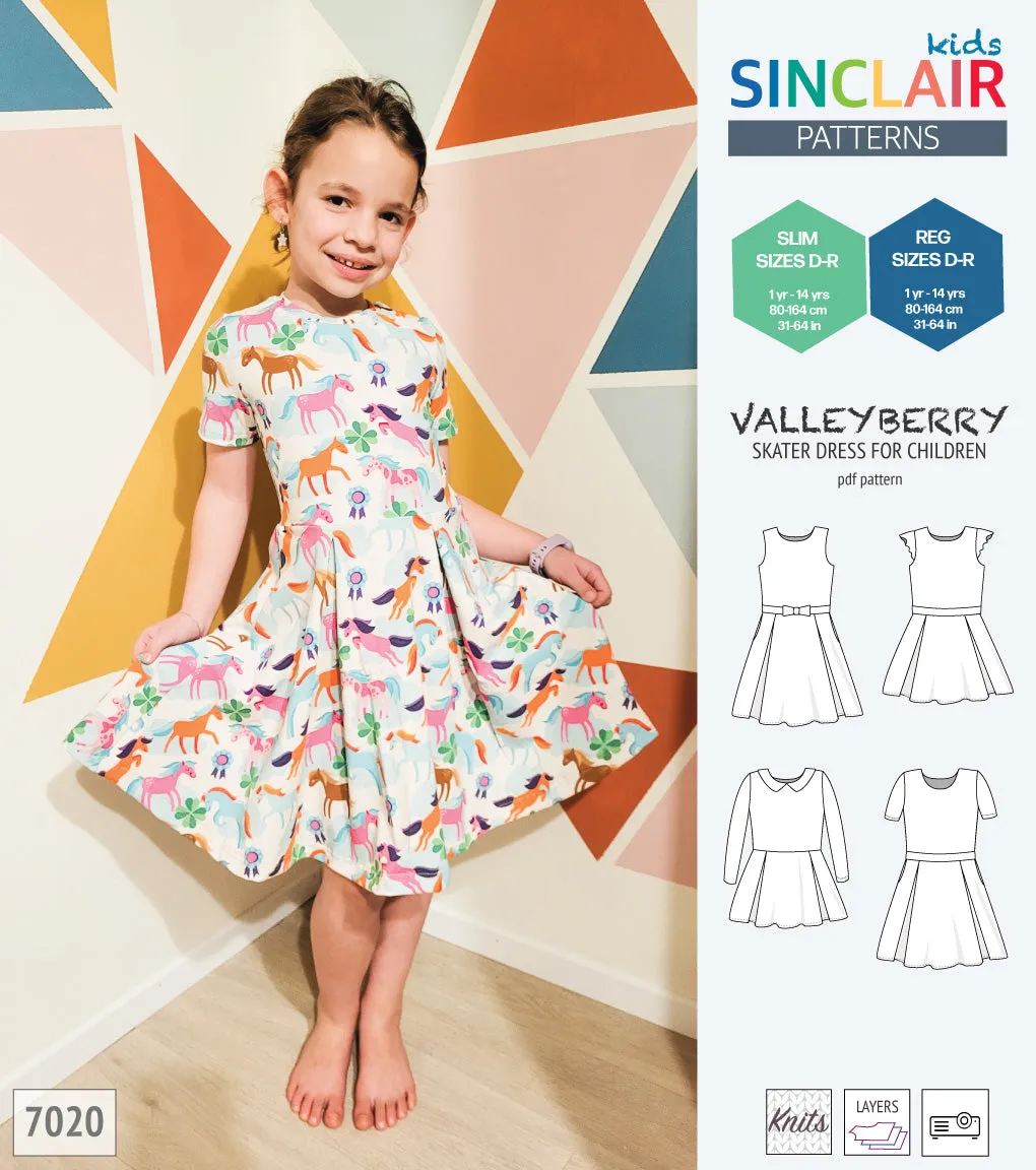 Valleyberry skater dress for children (PDF)