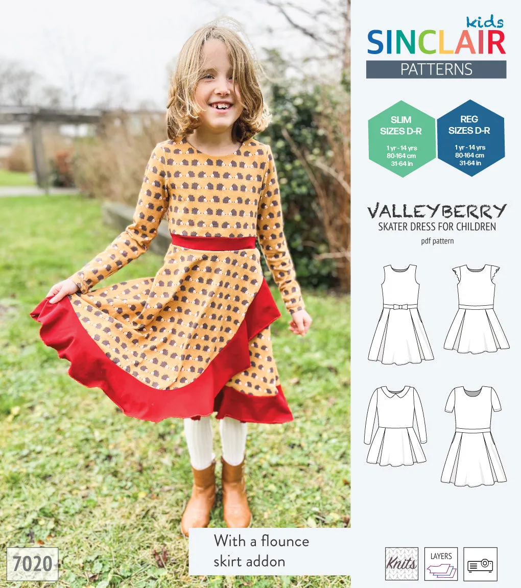 Valleyberry skater dress for children (PDF)