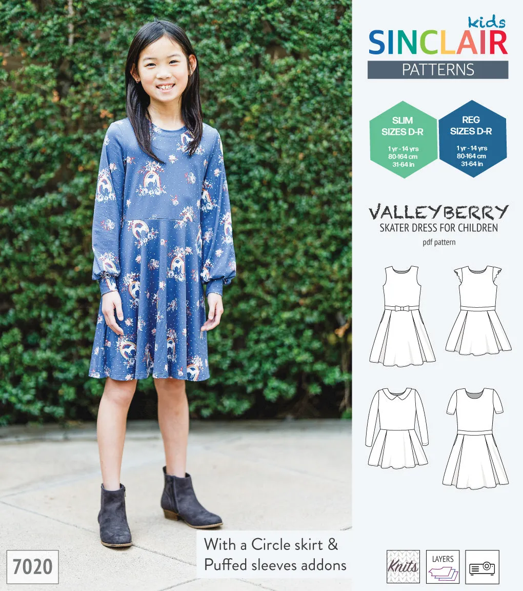Valleyberry skater dress for children (PDF)