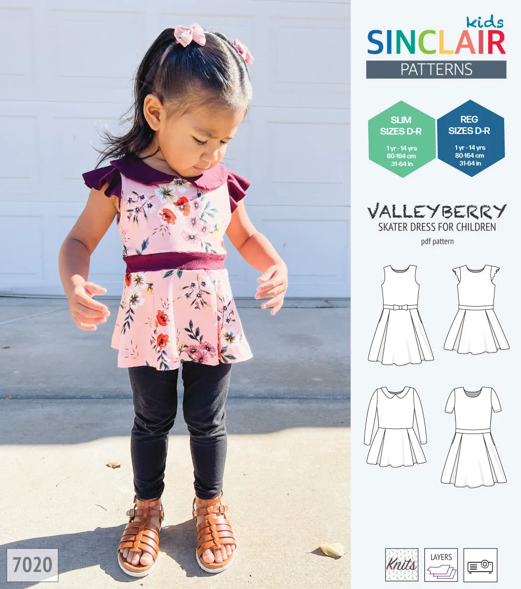 Valleyberry skater dress for children (PDF)