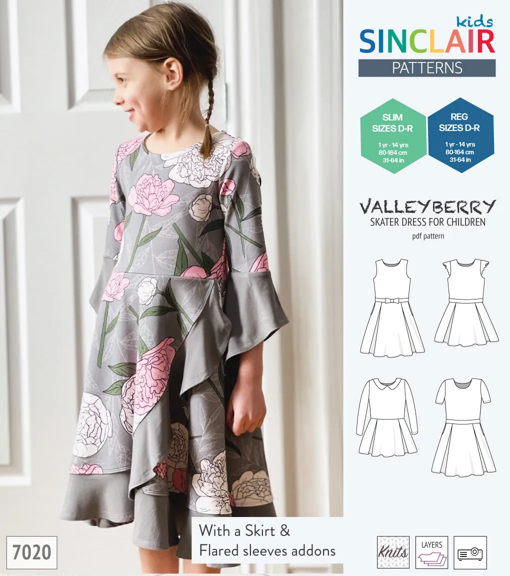 Valleyberry skater dress for children (PDF)
