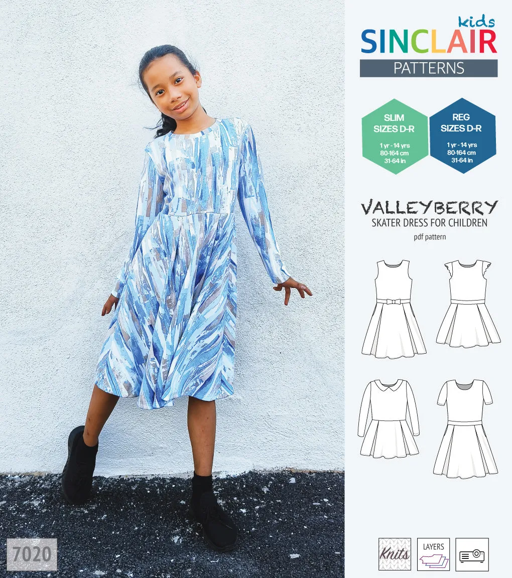Valleyberry skater dress for children (PDF)
