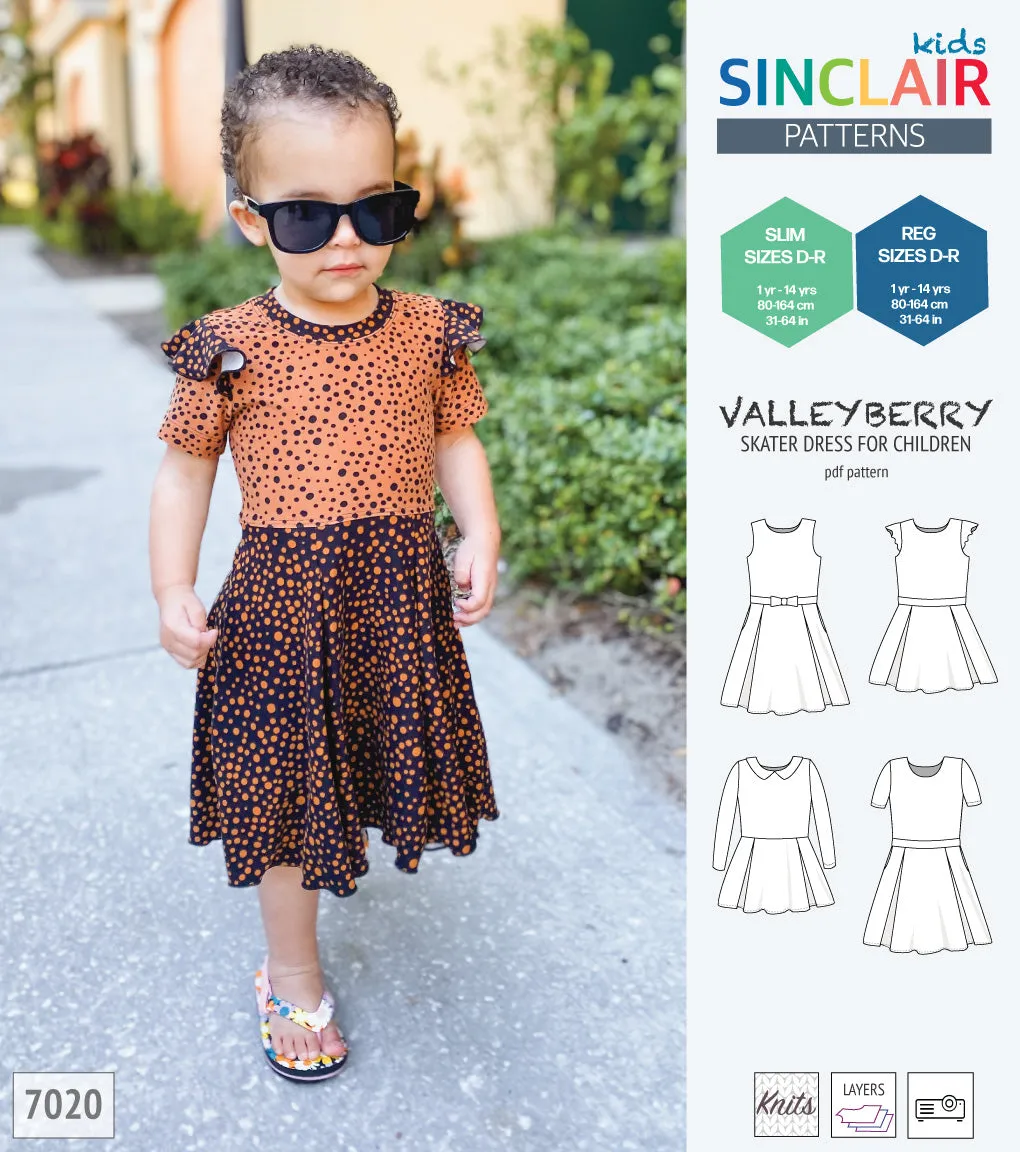 Valleyberry skater dress for children (PDF)