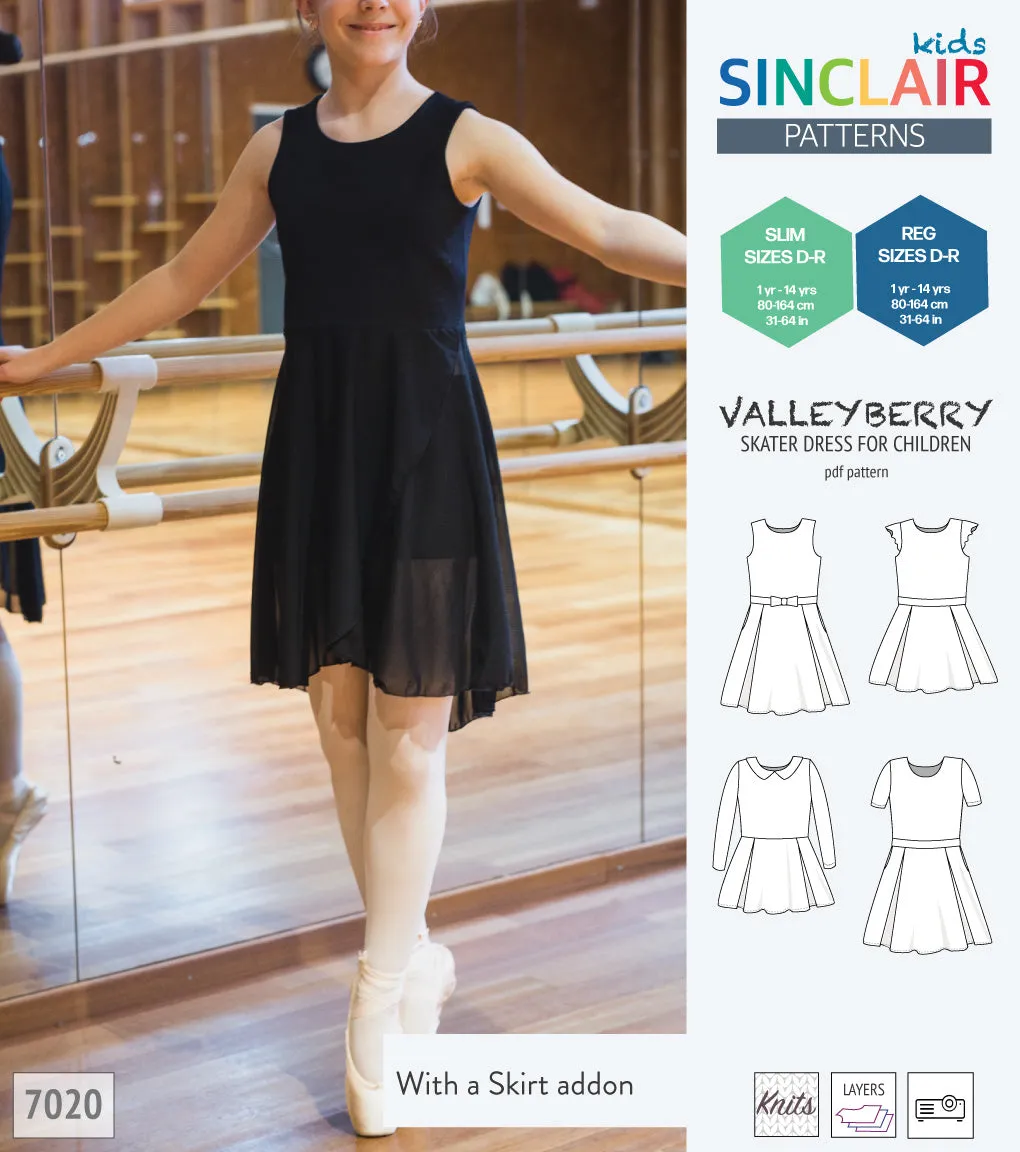 Valleyberry skater dress for children (PDF)