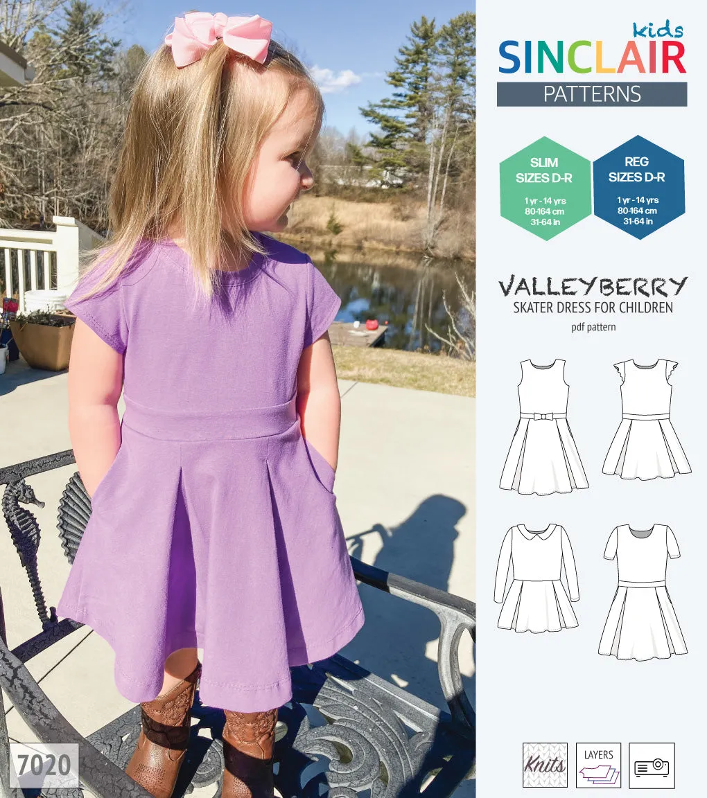 Valleyberry skater dress for children (PDF)