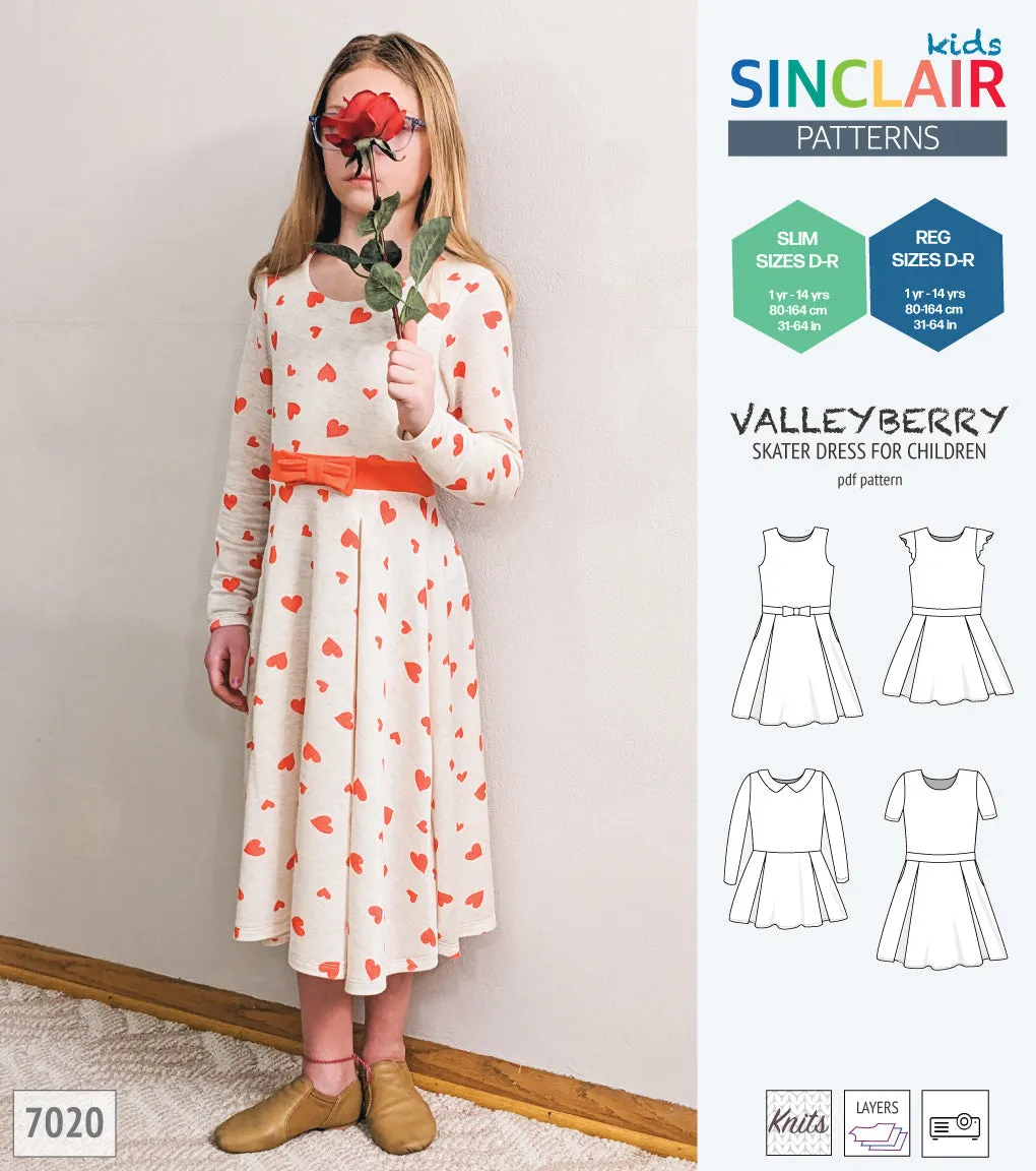 Valleyberry skater dress for children (PDF)