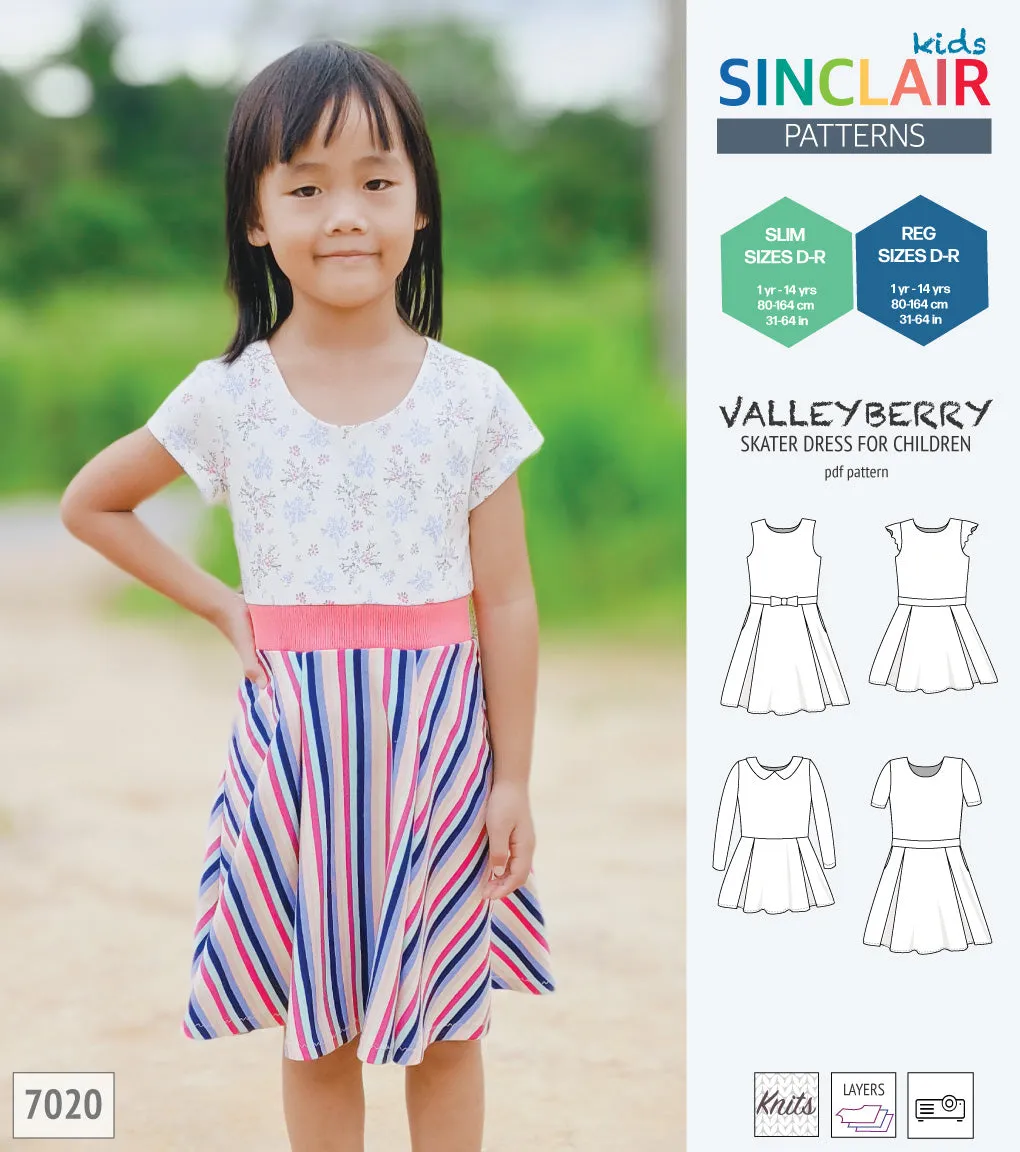Valleyberry skater dress for children (PDF)