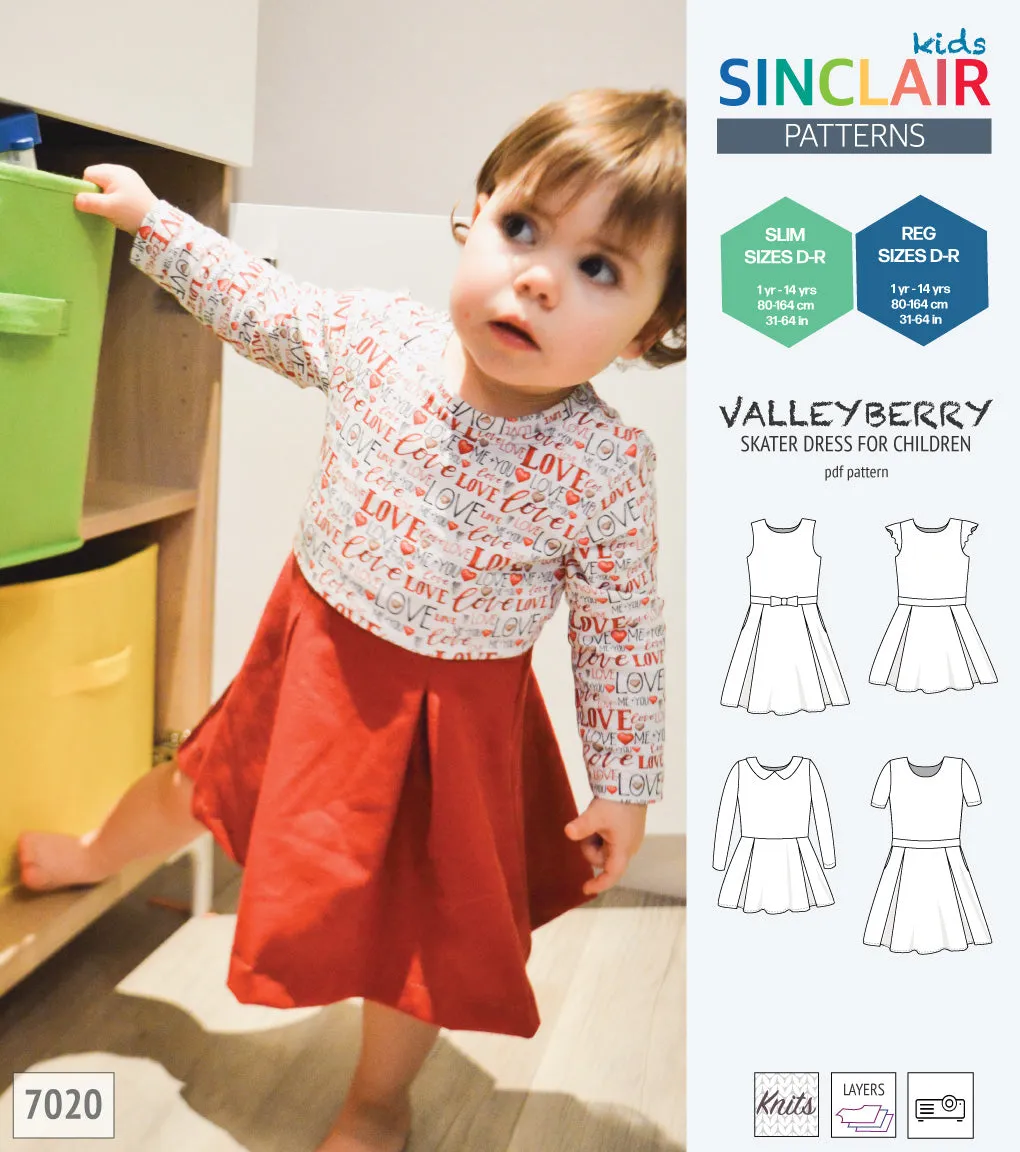 Valleyberry skater dress for children (PDF)
