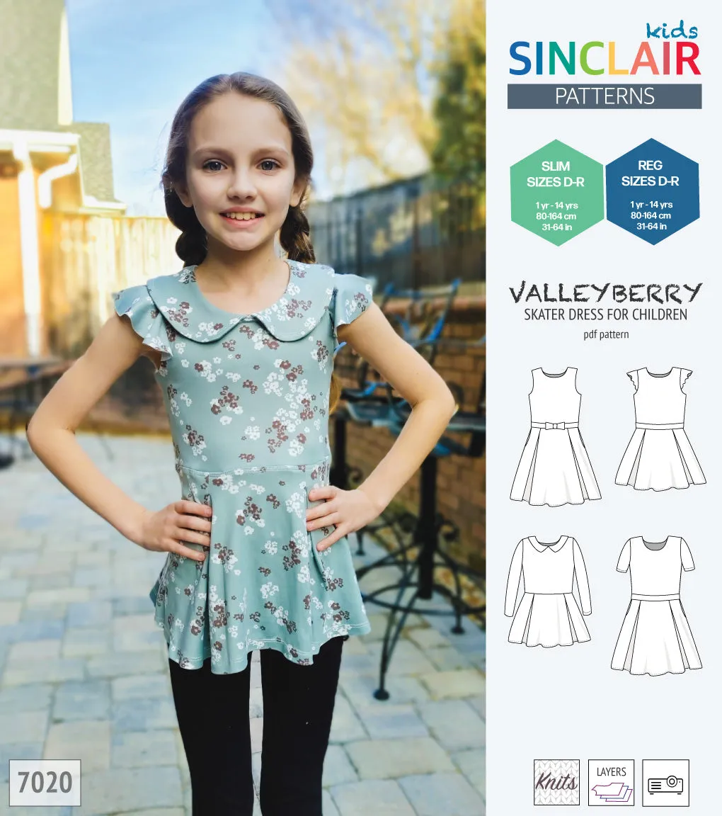 Valleyberry skater dress for children (PDF)