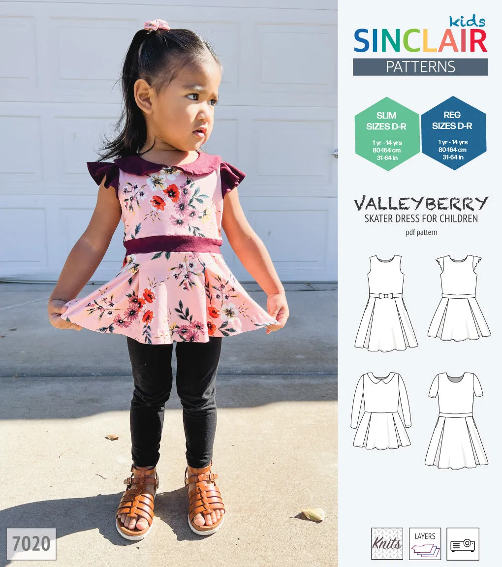 Valleyberry skater dress for children (PDF)