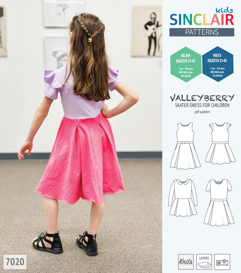Valleyberry skater dress for children (PDF)