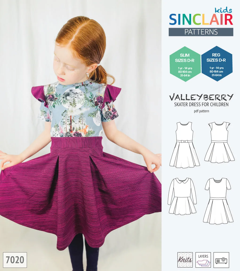 Valleyberry skater dress for children (PDF)