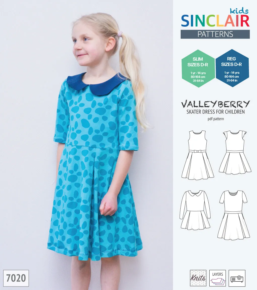 Valleyberry skater dress for children (PDF)