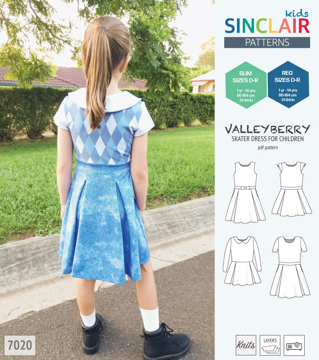 Valleyberry skater dress for children (PDF)