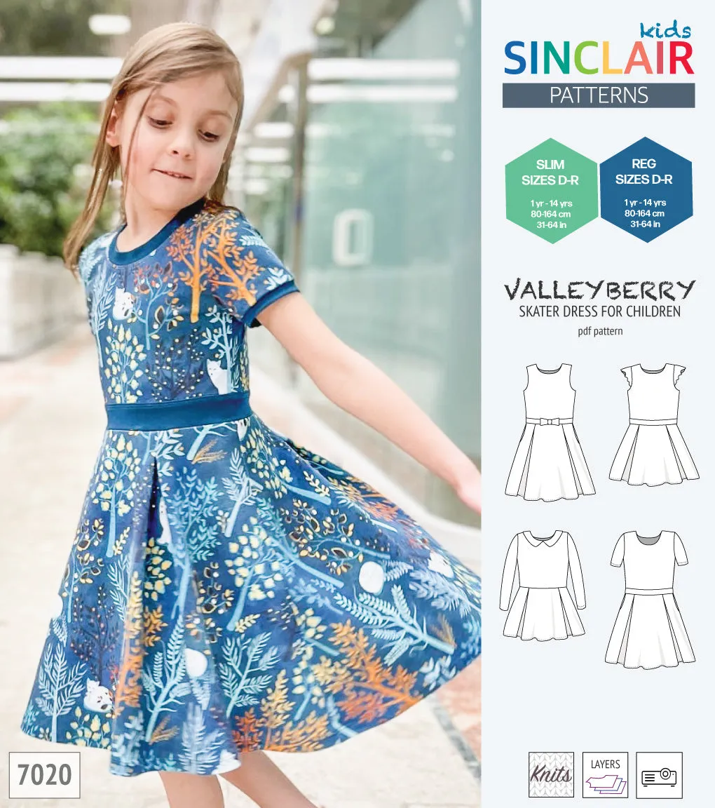 Valleyberry skater dress for children (PDF)