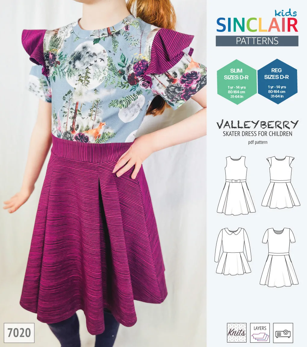 Valleyberry skater dress for children (PDF)