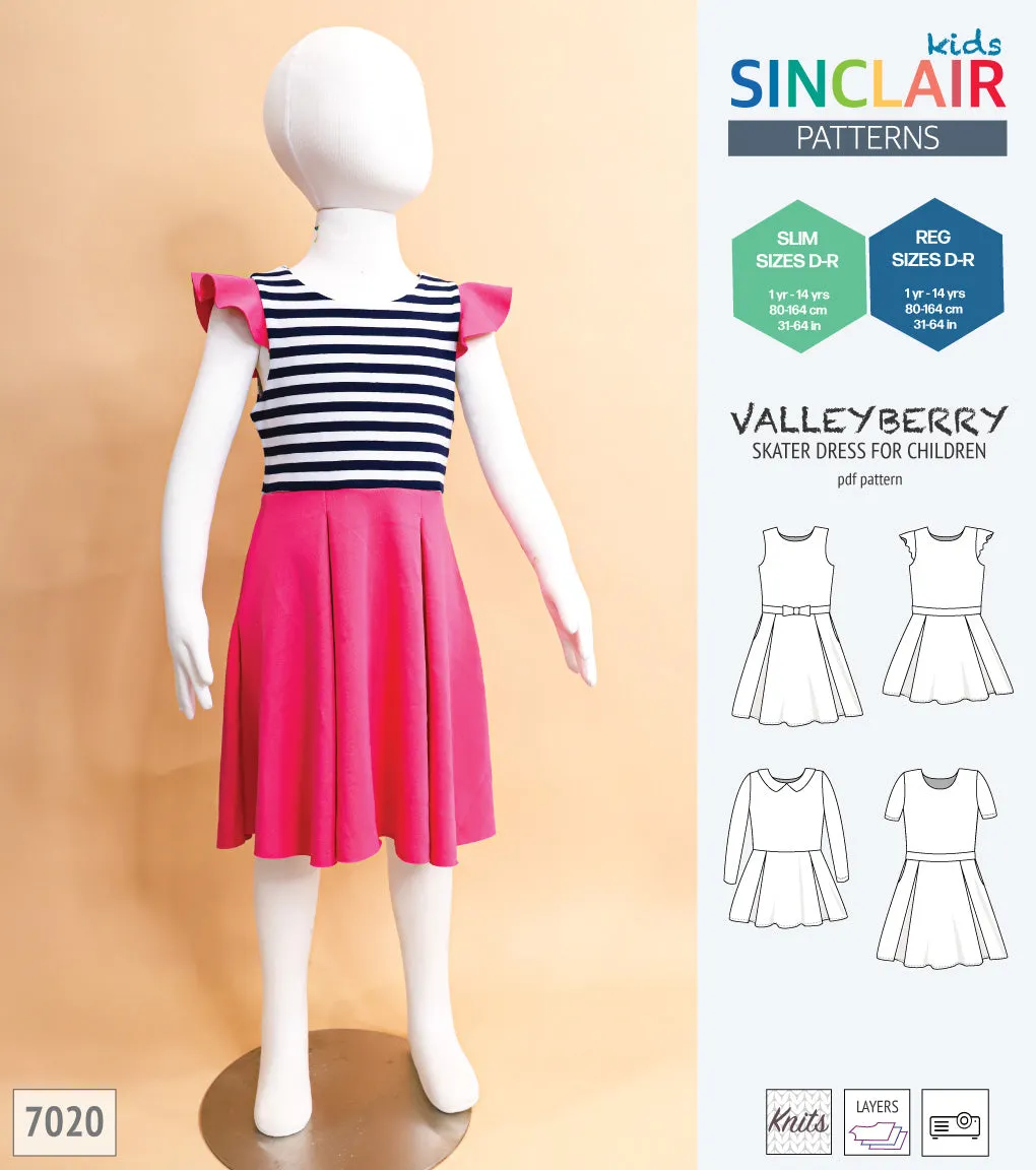Valleyberry skater dress for children (PDF)