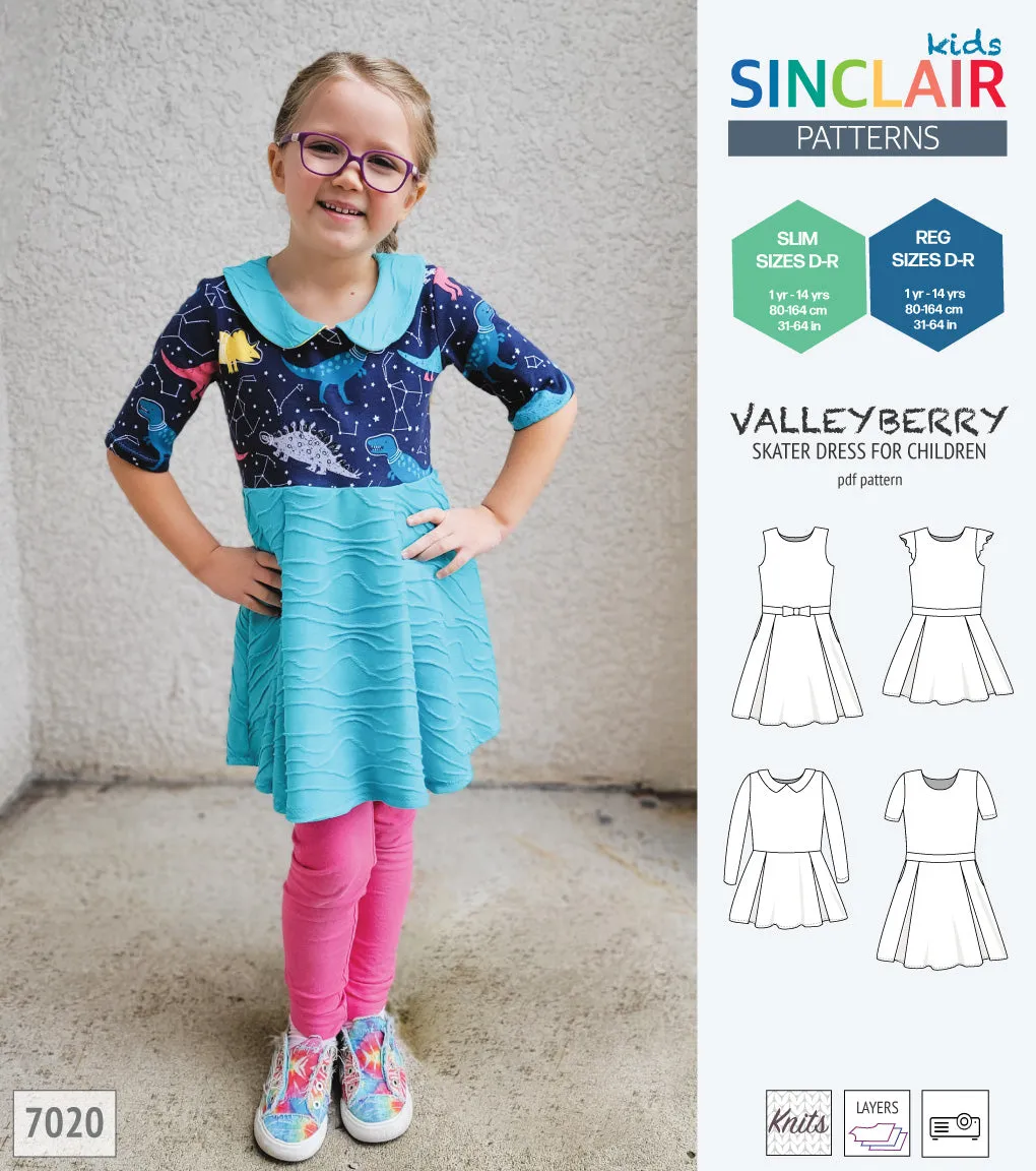 Valleyberry skater dress for children (PDF)