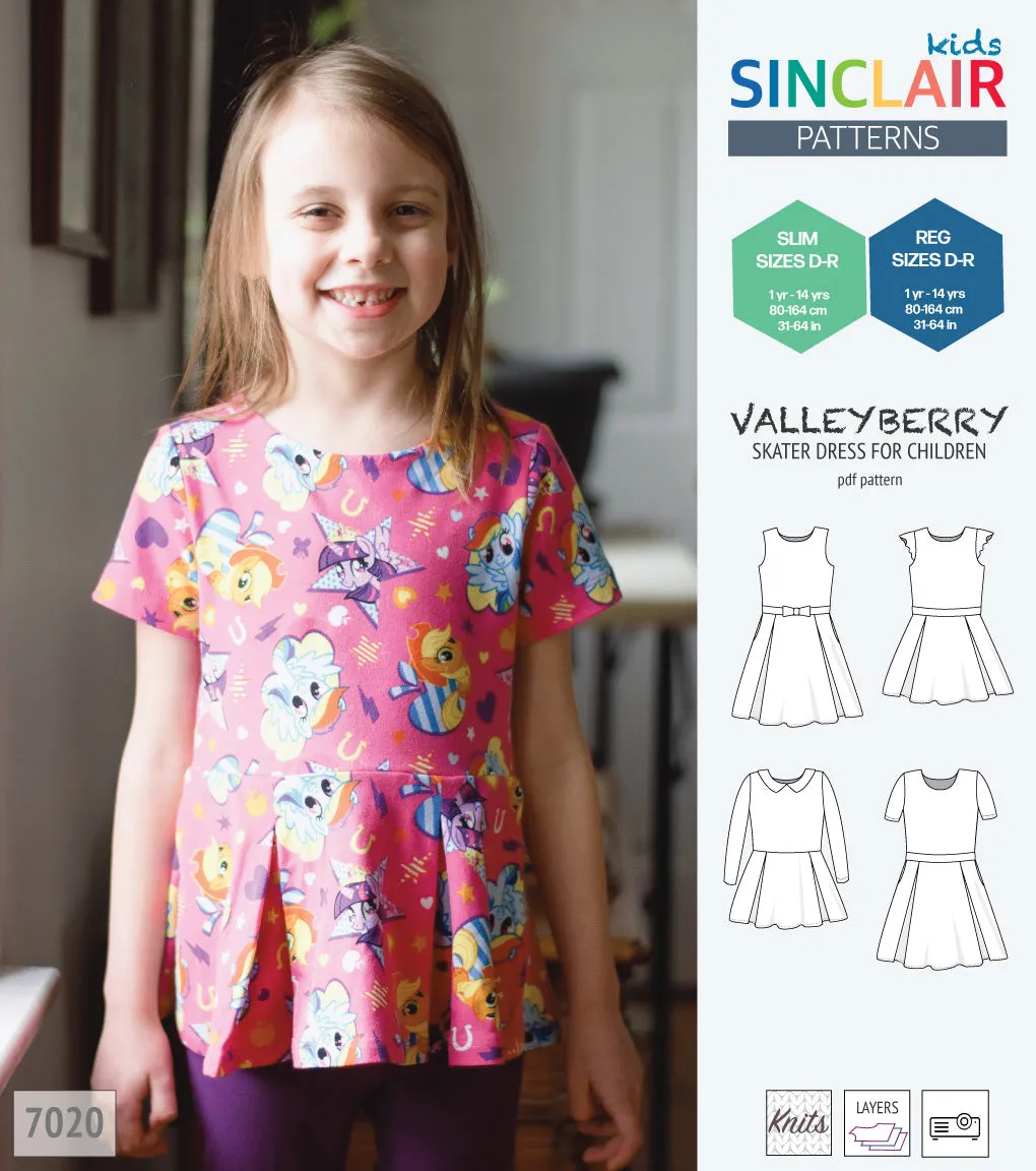 Valleyberry skater dress for children (PDF)