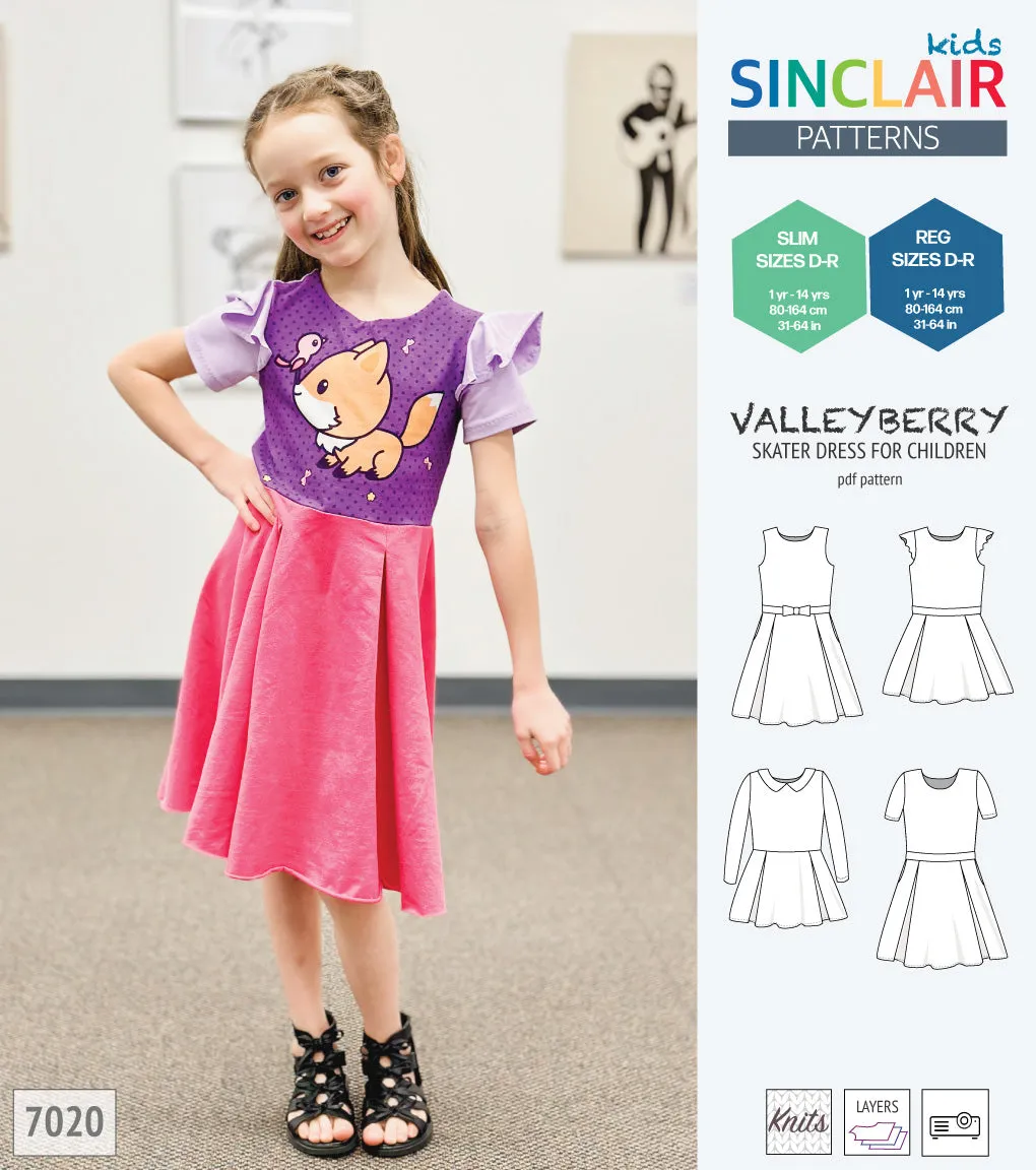 Valleyberry skater dress for children (PDF)