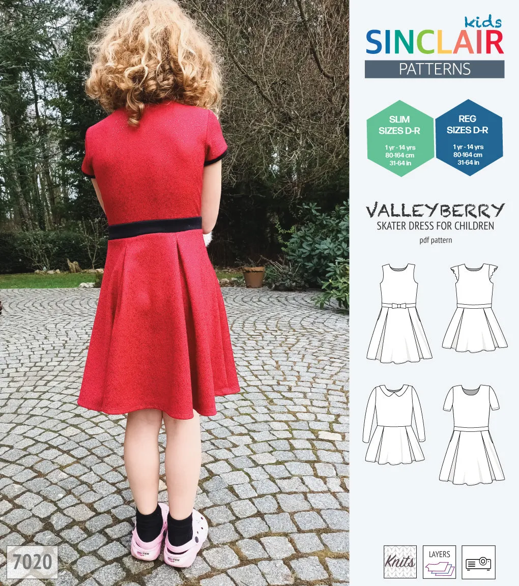 Valleyberry skater dress for children (PDF)