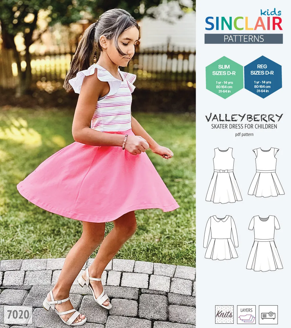 Valleyberry skater dress for children (PDF)