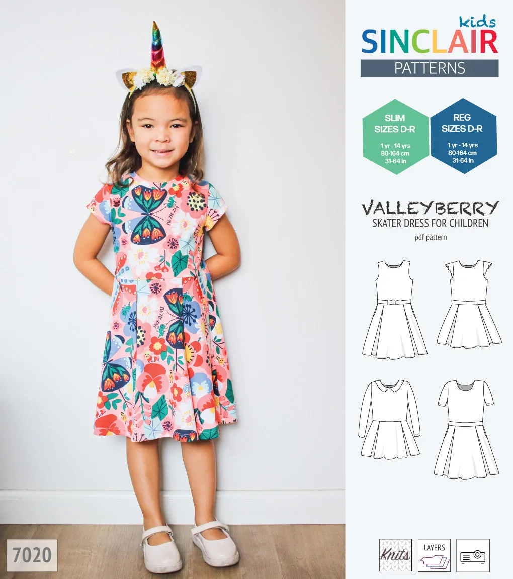Valleyberry skater dress for children (PDF)